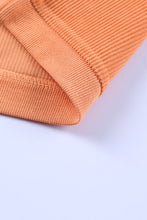 Sudadera oversize con cordón de canalé JOLENE naranja 