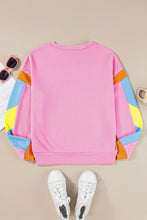 Pink Rugby Football Patchwork Color Block Game Day T Shirt