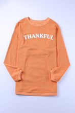 Orange JOLENE Ribbed Corded Oversized Sweatshirt