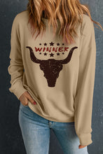 Khaki WINNER Steer Head Graphic Sweatshirt