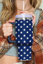 Sail Blue Star Printed Thermos Cup with Handle 40oz