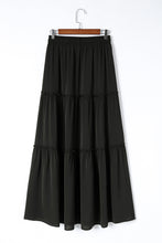 Frill Tiered Drawstring Waist Maxi Skirt