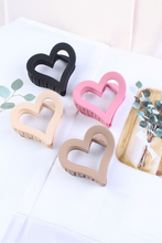 Light Pink Cutout Heart Shape Frosted Small Hair Clip