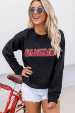 Black Sequined GAME DAY Rugby Football Season Sweatshirt