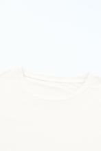 White Casual Plain Crew Neck Tee