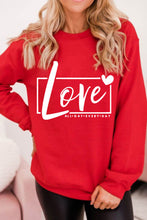 Heart Shaped Embroidered Pullover Sweatshirt