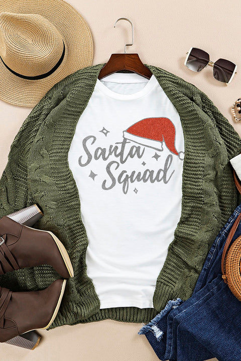 Santa Squad Graphic Print Short Sleeve T Shirt