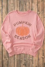 Pink PUMPKIN SEASON Crew Neck Drop Shoulder Sweatshirt