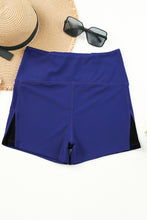 Mesh Cutout Patchwork Swim Shorts