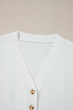 White V Neck Buttoned Sweater Vest