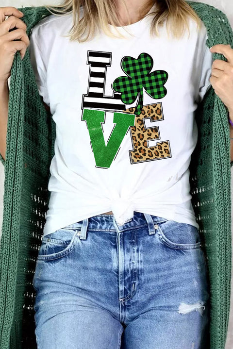 Camiseta con estampado de letras Hello Valentine