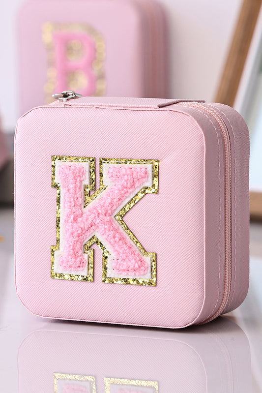 Pink Initial K Jewelry Organizer Box