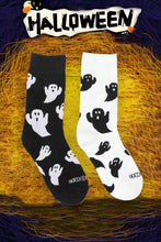 White Ghost Printed Halloween Cotton Mid calf Socks