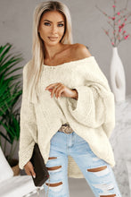 Apricot Loose Knitted V Neck Sweater