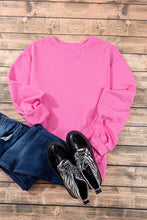 Bonbon Plain Drop Shoulder Crewneck Pullover Sweatshirt