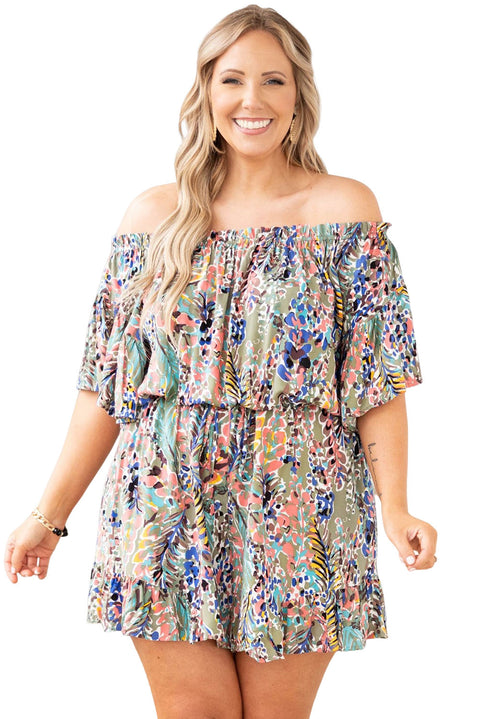 Wrap V Neck Floral Maxi Dress