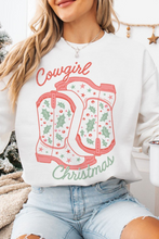 White Cowgirl Boots Christmas Graphic Crewneck Sweatshirt