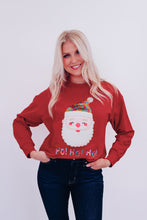 Sudadera roja de Papá Noel con lentejuelas HO HO HO