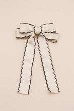 White Contrast Trim Colorblock Bowknot Hair Pin