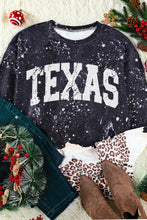 Snowy Christmas Graphic Leopard Bleached Sweatshirt