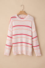 Pink Striped Confetti Knit Sweater