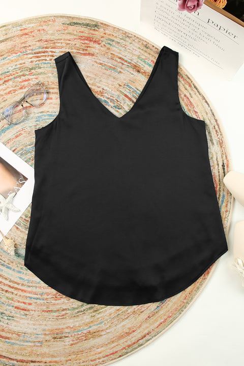 Deep V Neck Loose Tank Top