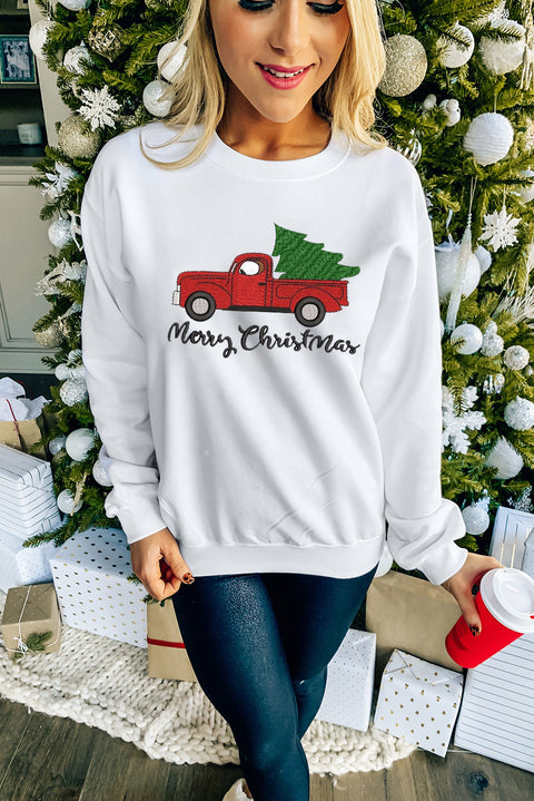 MERRY and BRIGHT Leopard Print Pullover Sweatshirt