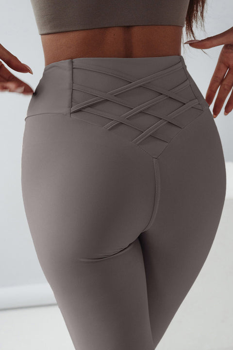 Leggings de cintura alta con control de barriga cruzados 