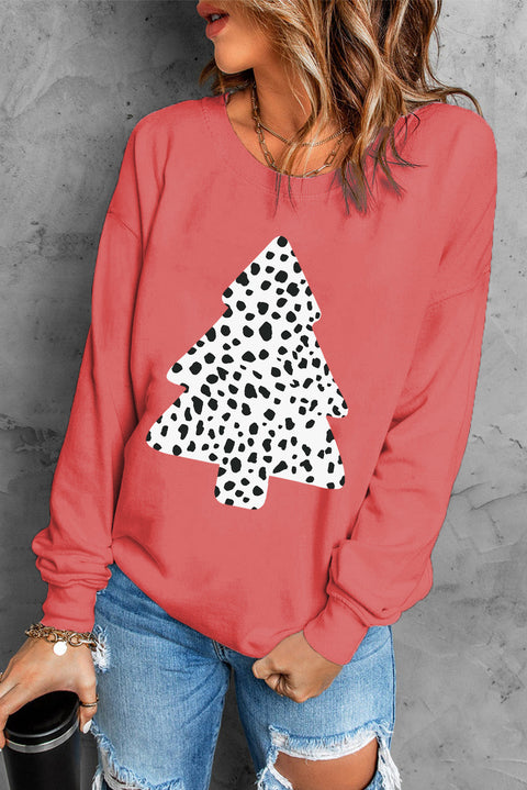 MERRY and BRIGHT Leopard Print Pullover Sweatshirt