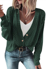 Canton Open Knit Drop Shoulder Sweater Cardigan