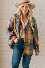 Multicolor Brushed Checked Western Buttoned Jacket