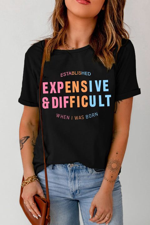 Camiseta gráfica CARA Y DIFÍCIL