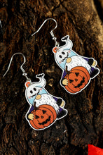 White Dwarf Pumpkin Face Halloween Hook Earrings