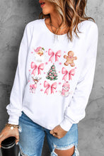 Beige Christmas Theme Pattern Pullover Sweatshirt