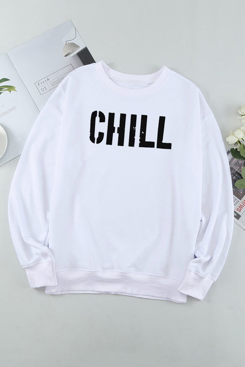 Yes, I'm Cold Letter Print Pullover Sweatshirt