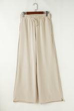 Apricot Loop Drawstring Casual Wide Leg Pants