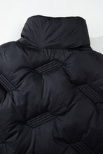 Black Quilted High Neck Zip Up Jacket Vest