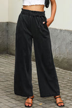 High Waist Pocketed Wide Leg Tencel Jeans