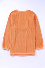 Sudadera oversize con cordón de canalé JOLENE naranja 