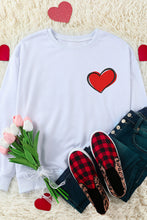 Heart Shaped Embroidered Pullover Sweatshirt