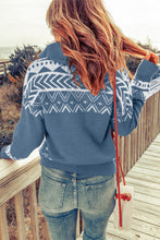 Geometry Knit Quarter Zip Sweater