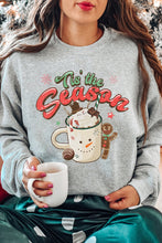 Gray Tis The Season Graphic Christmas Fashion Sweatshirt