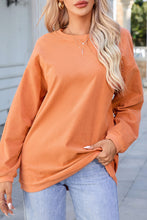 Sudadera oversize con cordón de canalé JOLENE naranja 