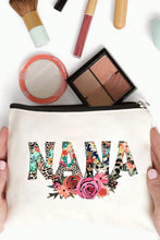 White Leopard Flower NANA Print Cosmetic Bag