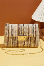 Camel Bohemian Woven Gold Chain Shoulder Bag