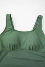 Mist Green Scoop Neck Adjustable Tankini and Matching Skort Bathing Suit