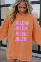 Orange JOLENE Ribbed Corded Oversized Sweatshirt