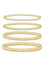 Gold 4pcs Beaded Bracelet Set