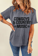 Gray COWBOYS COUNTRY MUSIC Graphic T Shirt