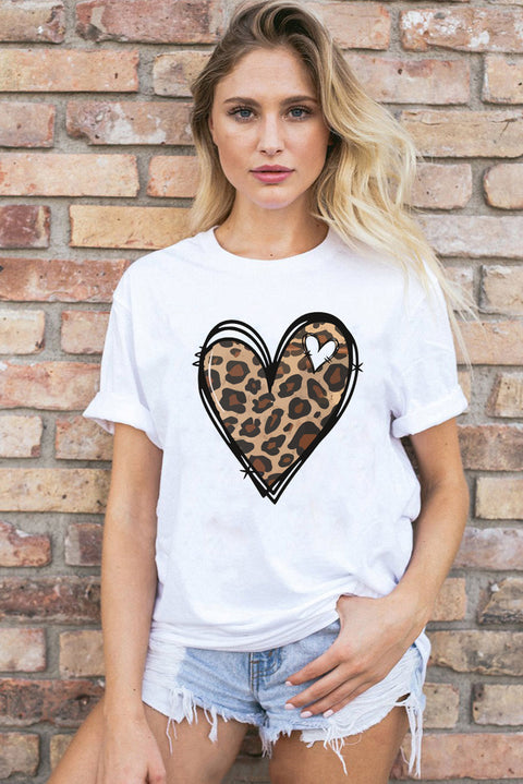 Camiseta con estampado de letras Hello Valentine